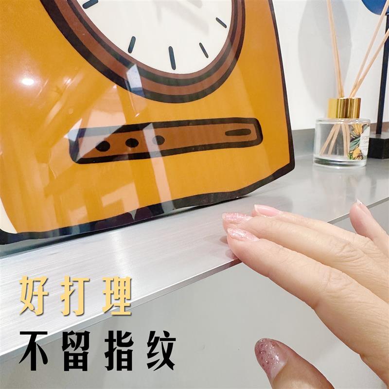 UU创意中古包豪斯铝合金置物架一字板厨房调料架公司书刊展示层板