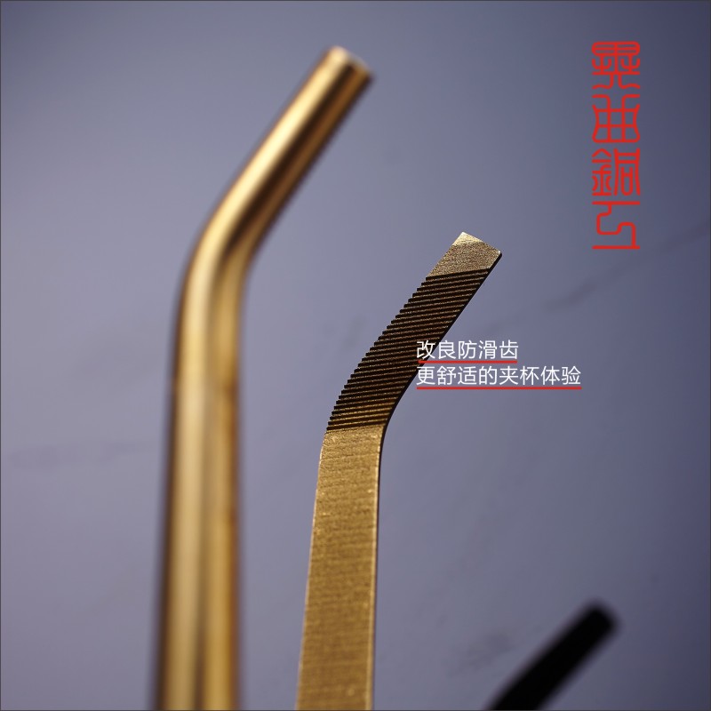 精品铜茶夹功夫茶镊子高档礼品夹子功夫茶具茶道包邮