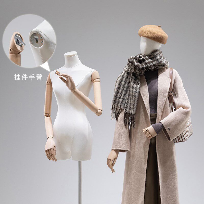 高档韩版小胸锁骨挂件手模特道具女服装店半身人台橱窗展示架全身