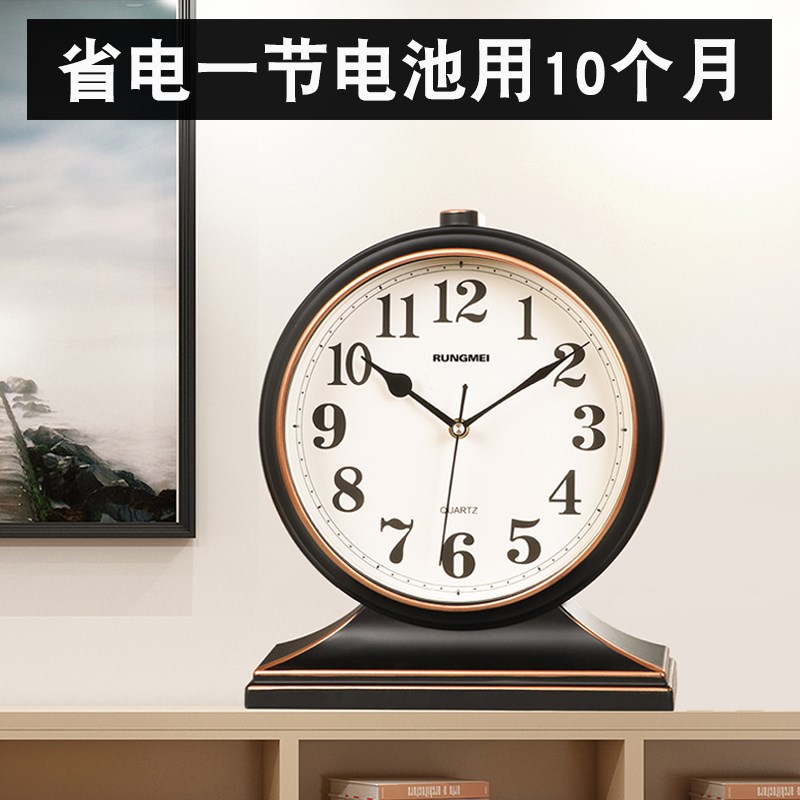 钟表摆放客厅家用石英大号桌面台式摆钟坐钟时尚台钟时钟摆件座钟