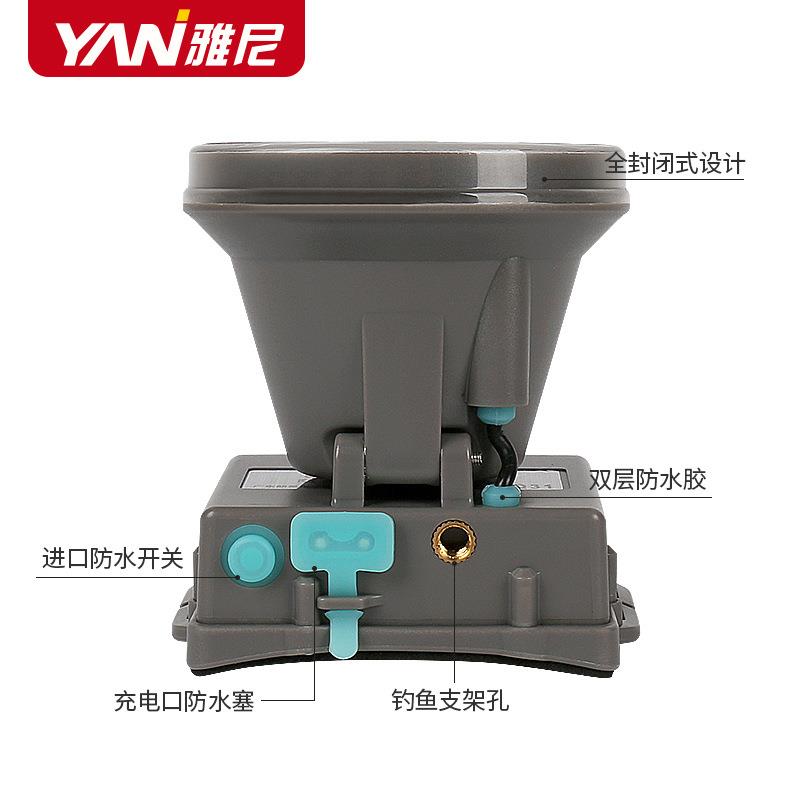 雅尼头灯Q3潜水赶海强光可充电超亮远射超强防水长续航头戴式电筒