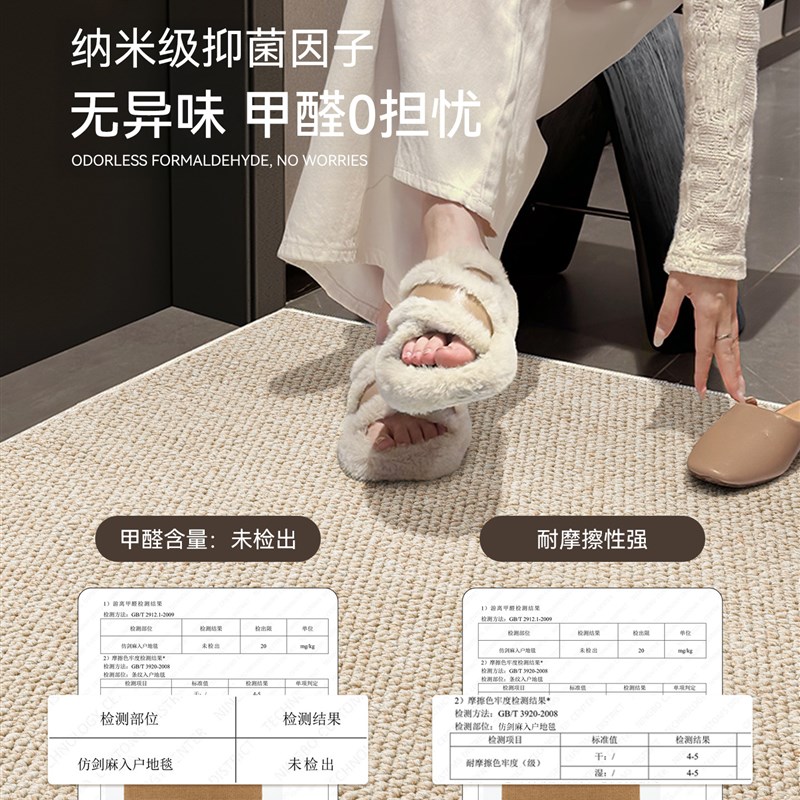 【可机洗】地垫入户门垫仿剑麻2025新款进门地毯入门室内门口脚垫