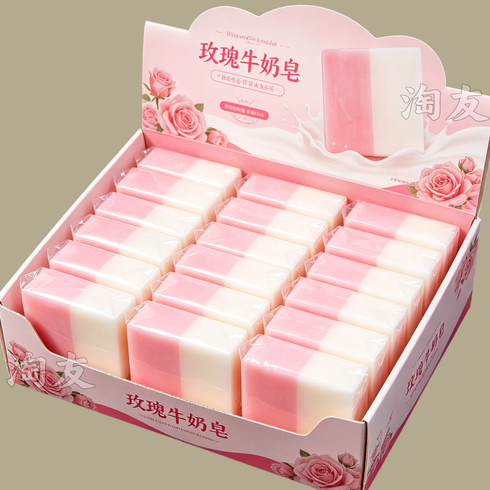 牛奶玫瑰精油手工皂控油保湿留香