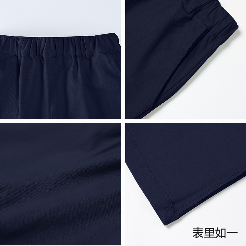 男童深蓝色裤子女童藏青长裤黑色儿童小学生藏蓝校服裤西裤夏季薄