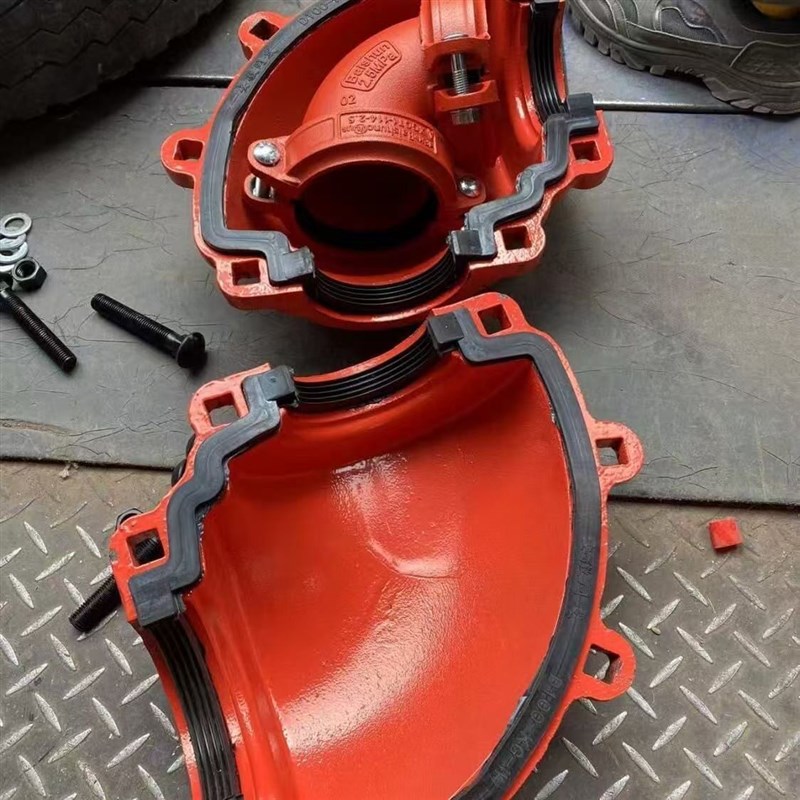消防专用哈夫节弯头管卡堵漏器球墨铸铁消防管道管件堵漏器