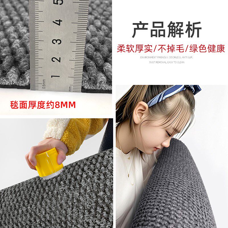 黑色入户门地垫高级感户外防滑门垫门外脚垫家用门口入门室外地毯