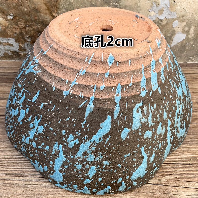 手工陶艺土陶粗陶罐子多肉植物花盆老桩盆景超大口径异形拼盘系列