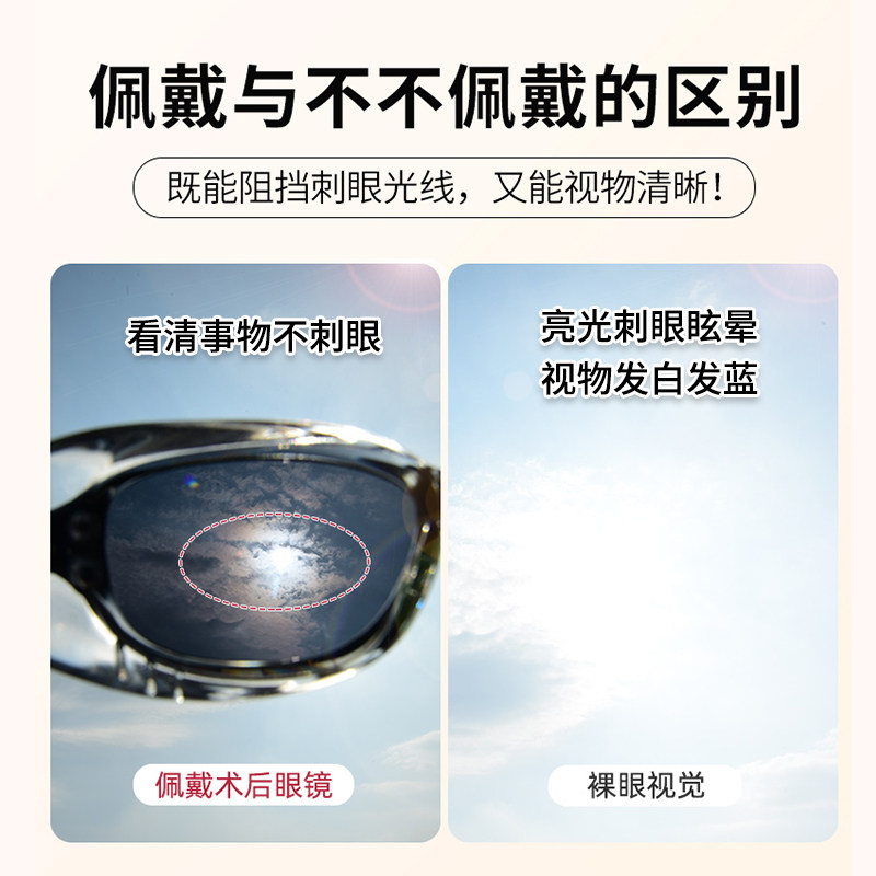 变色飞秒术后防护眼镜近视双眼皮怕光墨镜防风骑行护目镜防紫外线