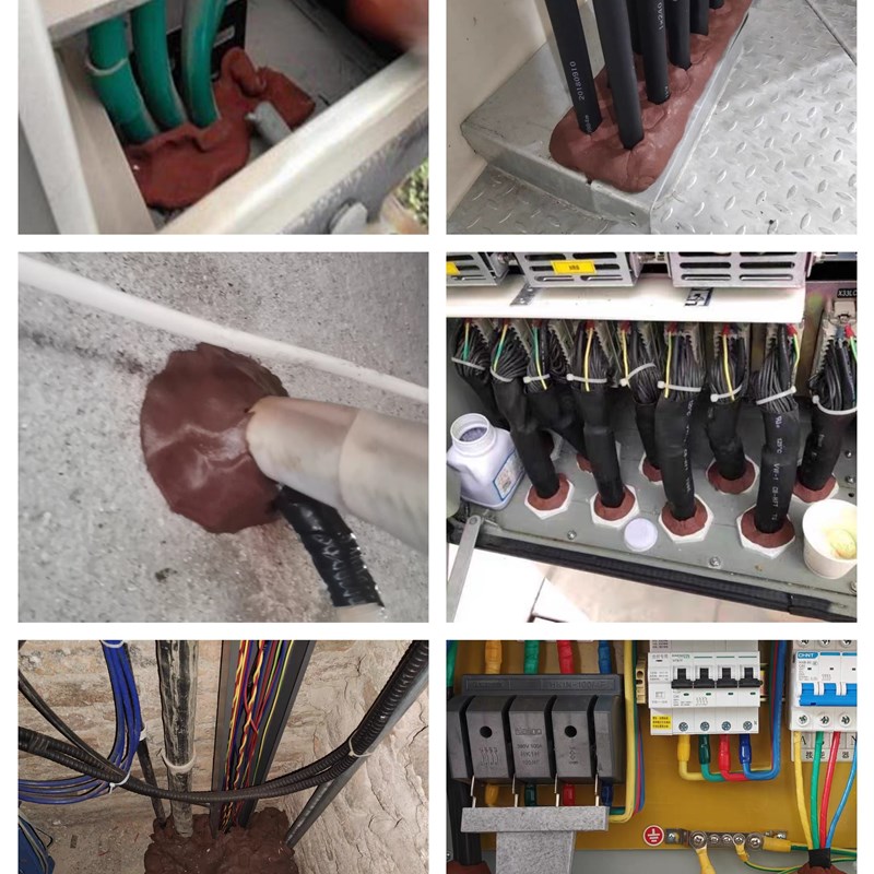 柔性有机防火堵料工地封堵消防工程电缆桥架孔洞防火墙防火封堵