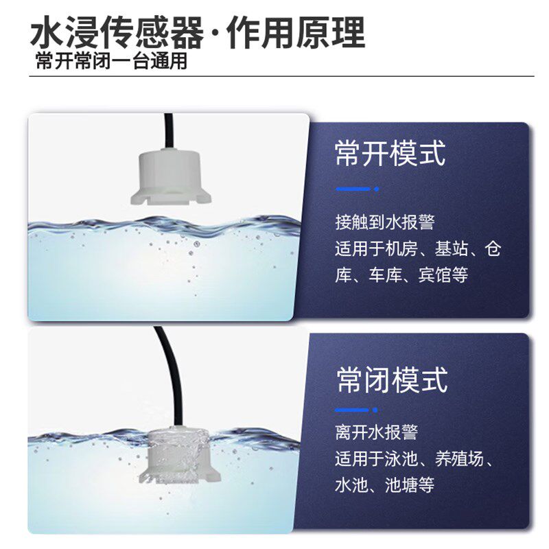 4g水浸传感器漏水变送器浸水监检测绳报警远程智能液位水位控制器