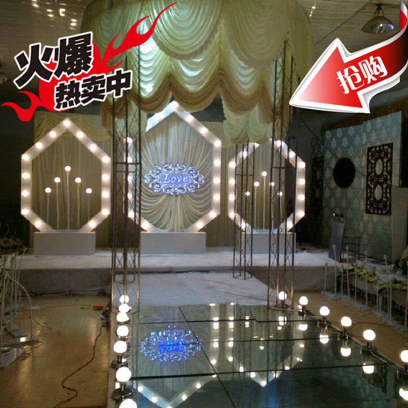定制道具!婚庆道具电动升降圆亭幕布中式婚礼堂升降亭