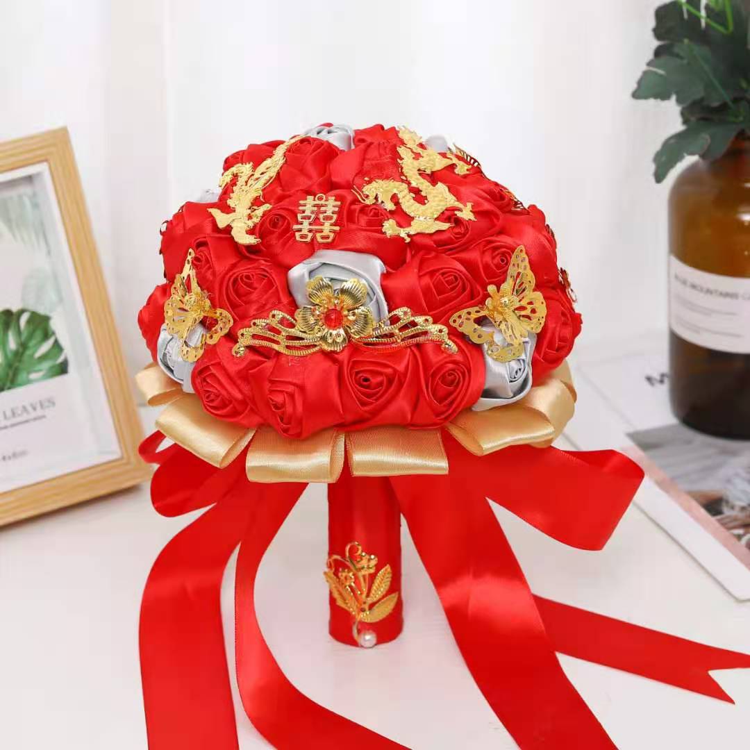 新娘手捧花束结婚花球婚纱照拍摄道具韩式仿真手捧花