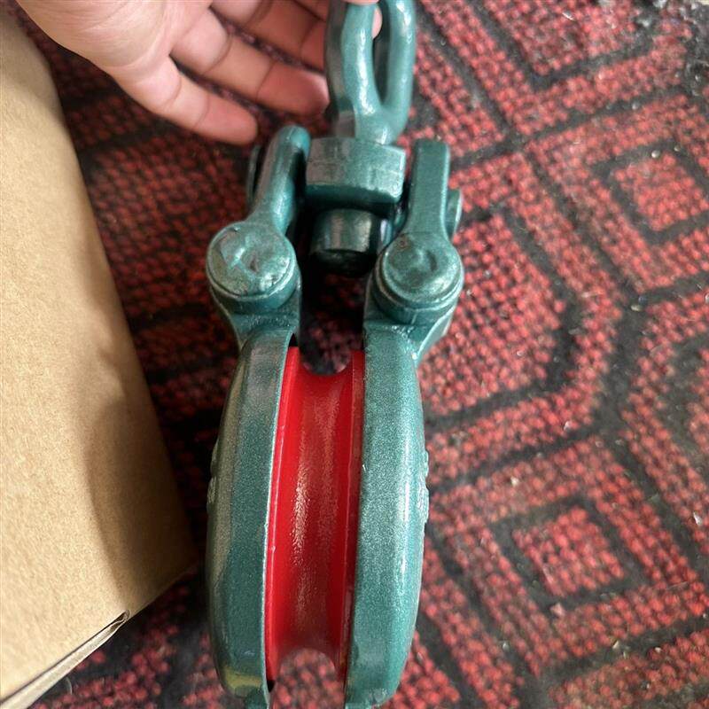 船用起重滑轮重型滑车乌龟滑轮卸扣滑轮2 3 5吨龟壳全包吊滑车