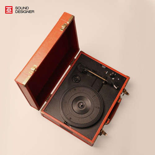 巫1900mini黑胶唱片机家用迷你手提箱便携复古小型留声机转录内录