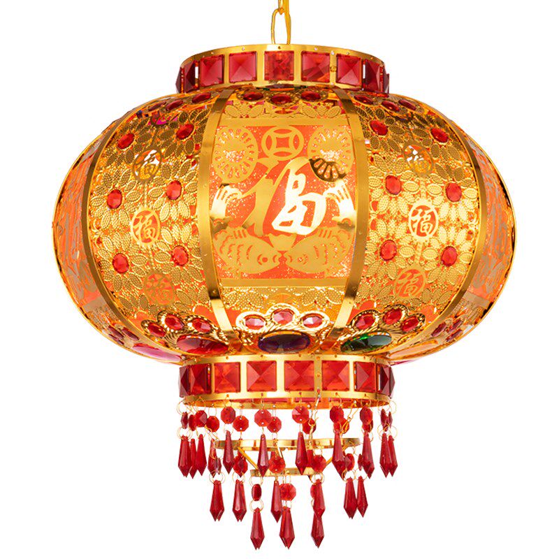 灯笼挂饰过新年旋转七彩走马灯结婚新款乔迁阳台红灯笼大门口吊灯