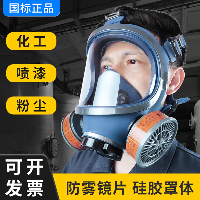高玛1011防毒面具全面罩化工专业防起雾过滤粉尘硅胶防护脸头戴式