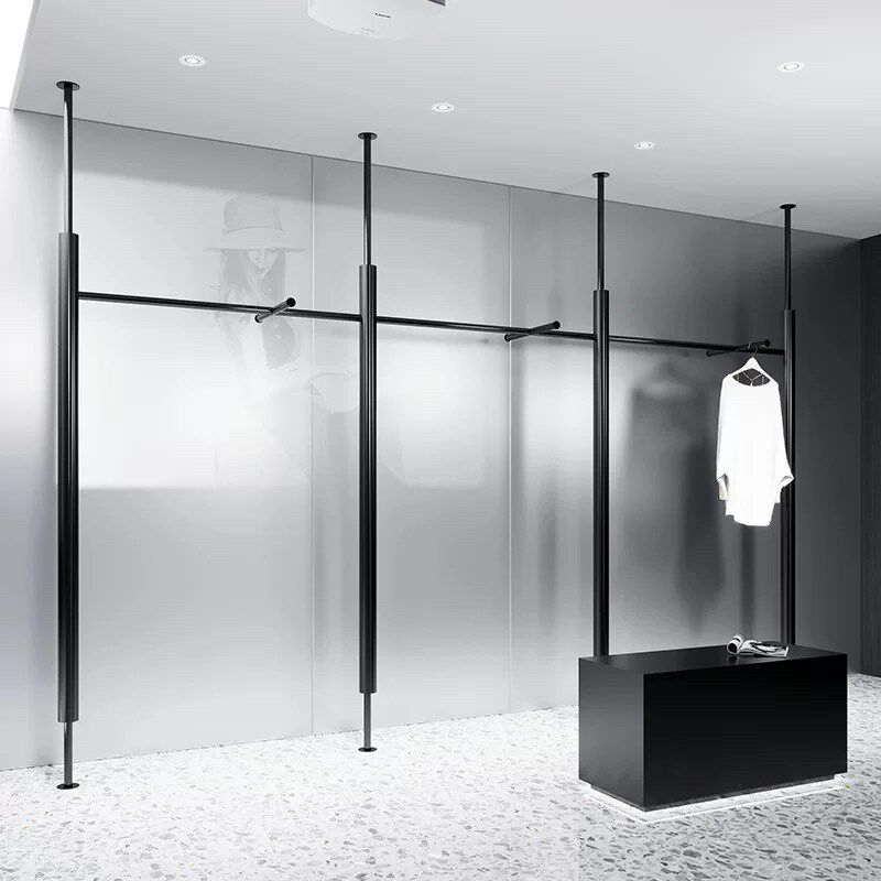 男装服装店展示架墙铁艺顶天立地服装架男装女装店铺专用陈列架子