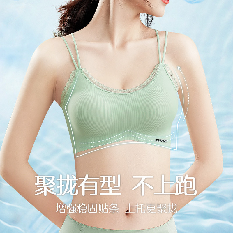 冰丝美背内衣女士2025新款爆款小胸聚拢一体文胸无痕乳胶运动抹胸