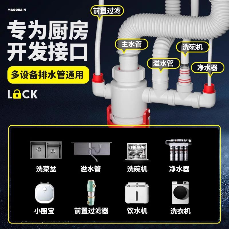 卫生间下水管排水管防臭硅胶密封圈密封塞厨房下水道防返臭堵口器