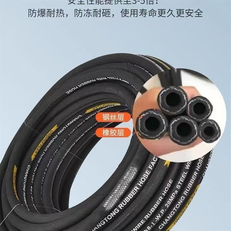 汽修专用大风炮风镐空压机高压钢丝气管充气软管防爆防冻加长加厚