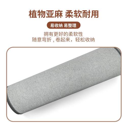 亚麻加热鼠标垫办公暖桌垫发热垫学生写字台面加热定时暖手鼠标垫