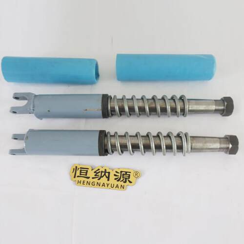 工地电动三轮车前减震器加粗工程车单卡前叉总成液压双卡外簧减震
