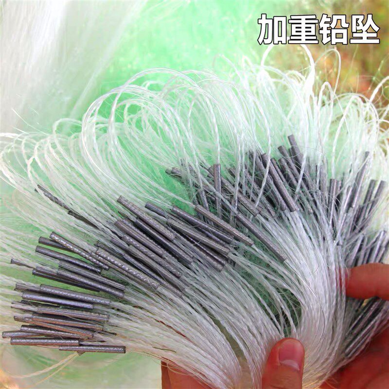 双层粘网沉网浮网手工渔网挂网加重捕鱼网丝网粘网可多种网眼搭配