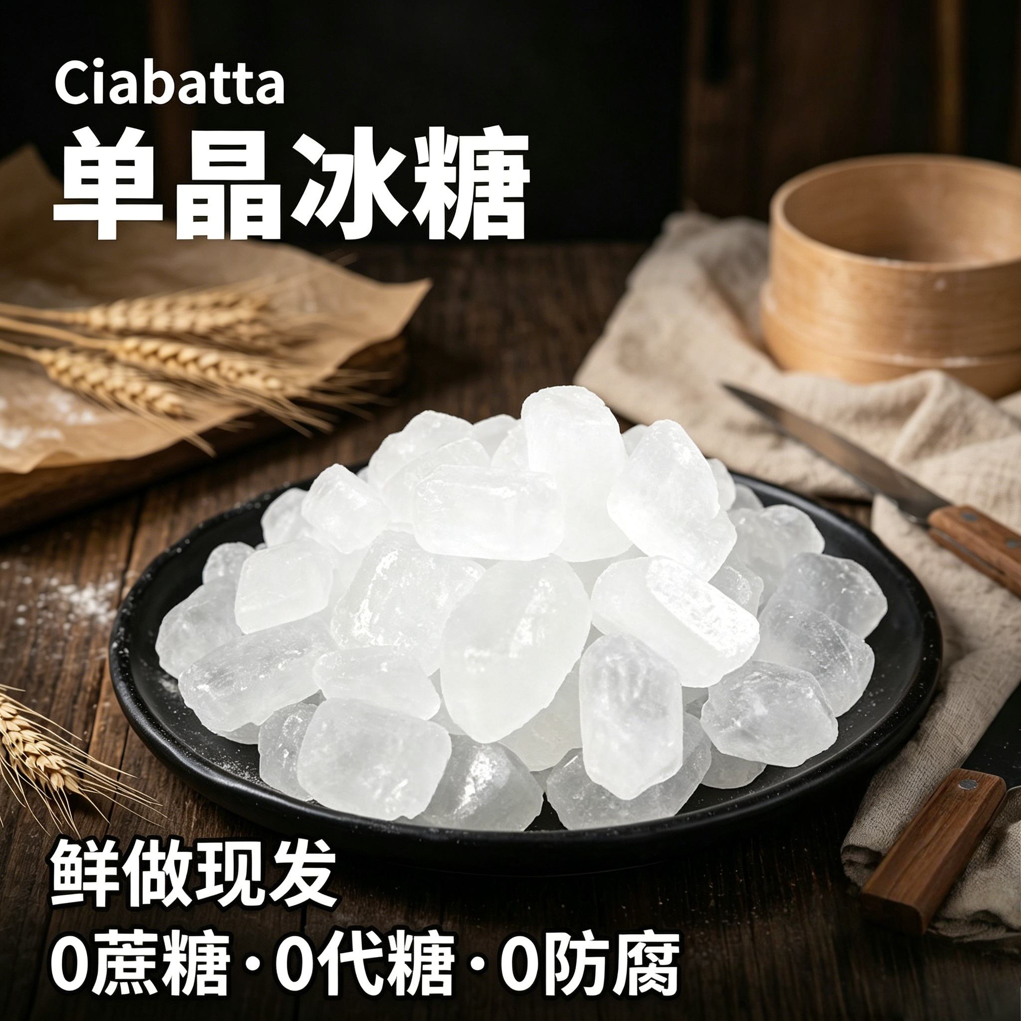 农科院单晶冰糖正品批发纯冰糖黄冰糖泡茶专用云南甘蔗食用白冰糖