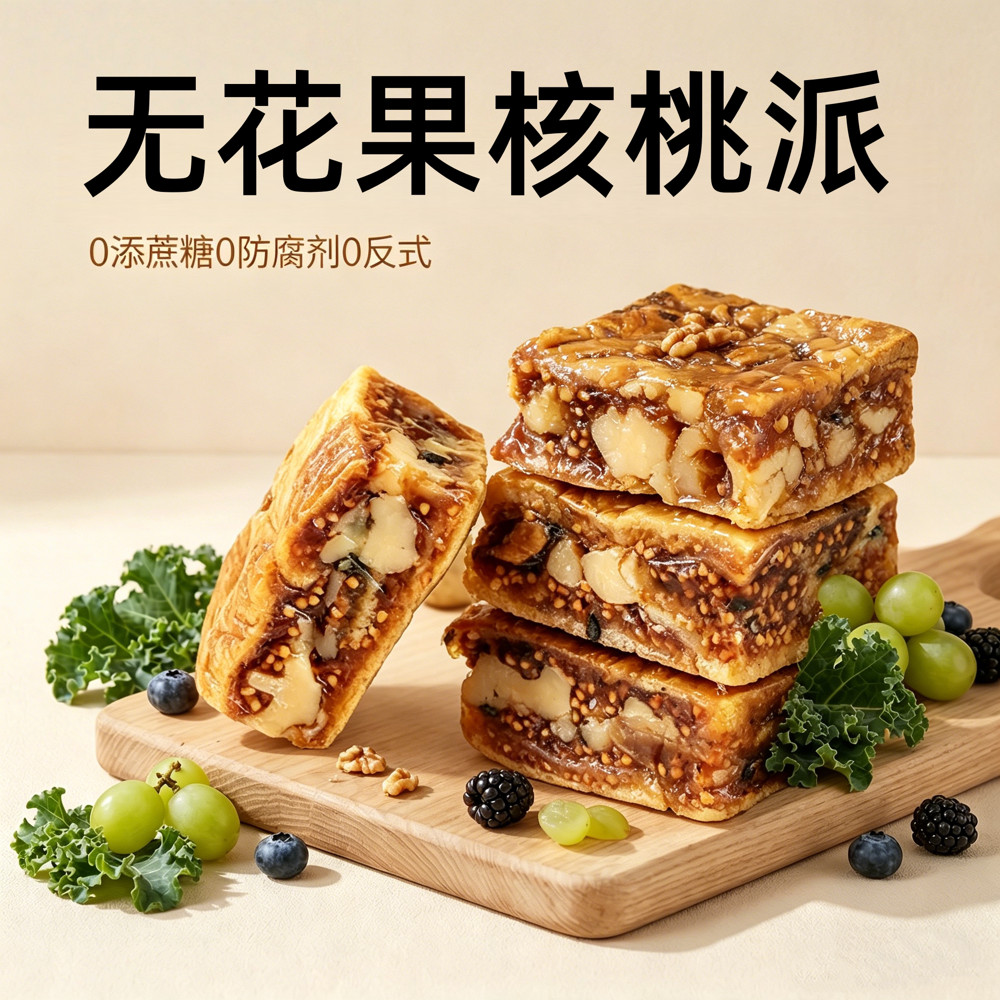 山超同款无花果核桃派黑芝麻无花果干夹核桃休闲健康解馋零食小吃