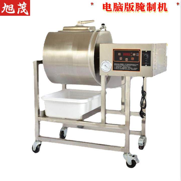 旭茂西厨不锈钢60L真空带表带调速器圆桶腌制机腌肉腌菜设备厂家