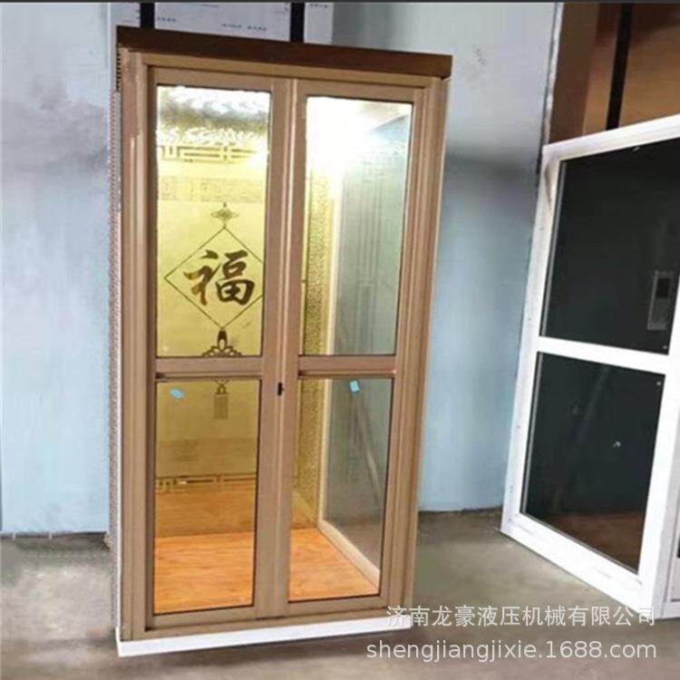厂家直销别墅家庭工厂家用电梯液压升降玻璃门折叠门双层电梯货梯