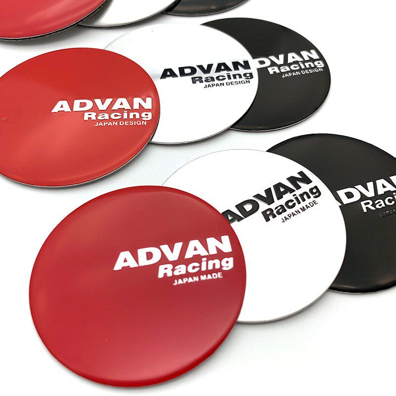 横滨ADVAN轮盖贴纸铝合金车贴45MM50MM56MM汽车改装轮毂中心盖标