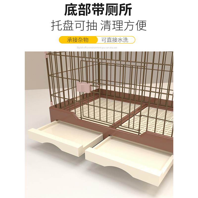 兔笼子家用室内自动清粪带厕所防喷尿超大号荷兰猪兔子专用笼子窝