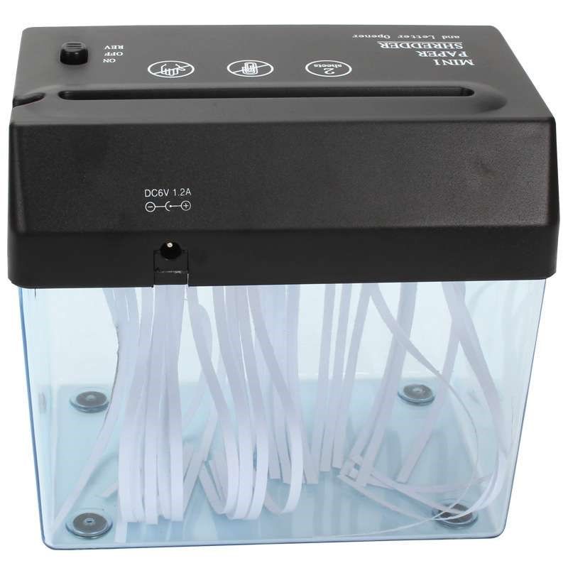 USB电动两用碎纸机小型A6家用票据碎纸机mini桌面拆信 切纸器