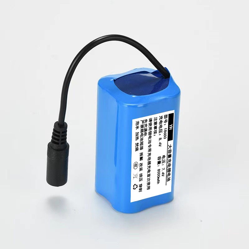 打窝船7.4V锂电池大功率大容量可充电遥控船配件18650动力锂电池