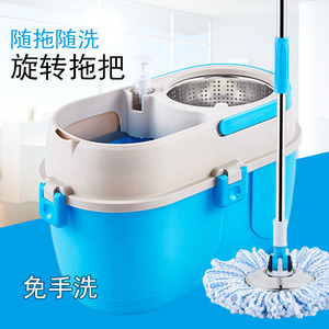 绿邦旋转拖把好桶神拖布拖托把拖免手洗拖把地脱水挤水家用桶拖