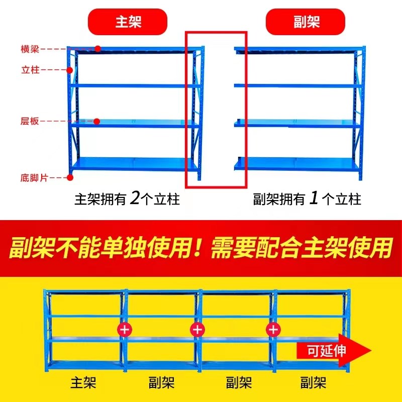 长春轻型货架仓储中型重型金属服装仓库储藏架家用置物库房冷库