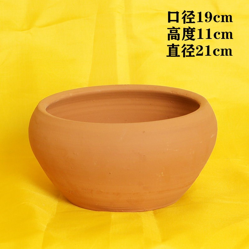 手工黄土罐陶瓷瓦罐黄色五色陶土陶罐风水招财聚宝盆无孔无釉摆件