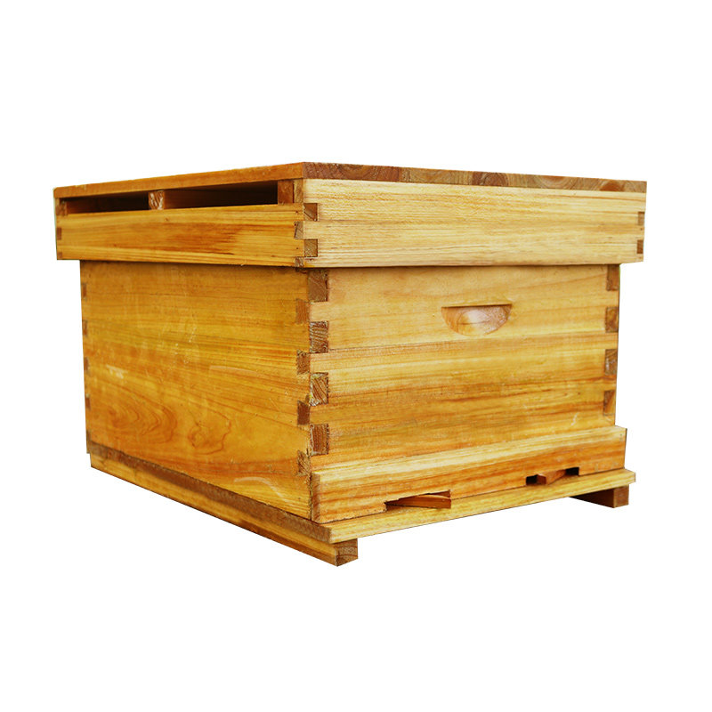 蜜蜂蜂箱全套养蜂工具专用养蜂箱包邮煮蜡杉木中蜂标准十框蜂巢箱