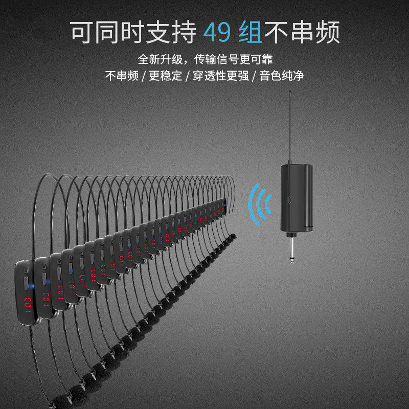 UHF一拖二四无线耳麦头戴式麦克风挂耳话筒户外演出舞台音响通用