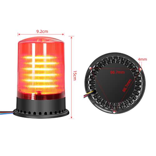 10W防水声光报警器RS232蜂鸣器串口485开关量故障提示报警灯YX95R