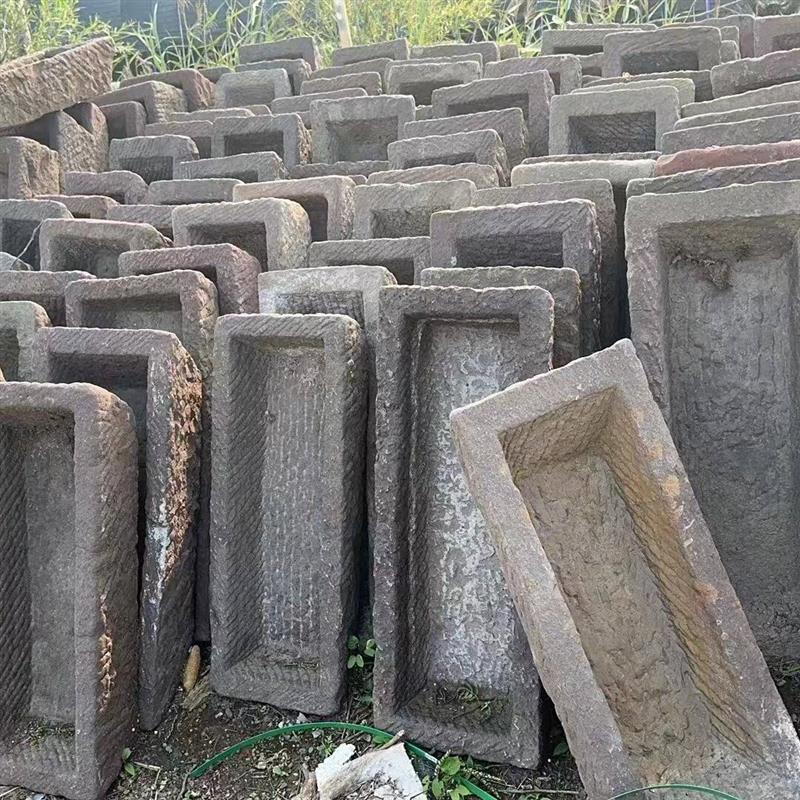 老旧石槽养鱼缸石头花盆种花室阳台小石槽流水组合民间猪槽马牛槽