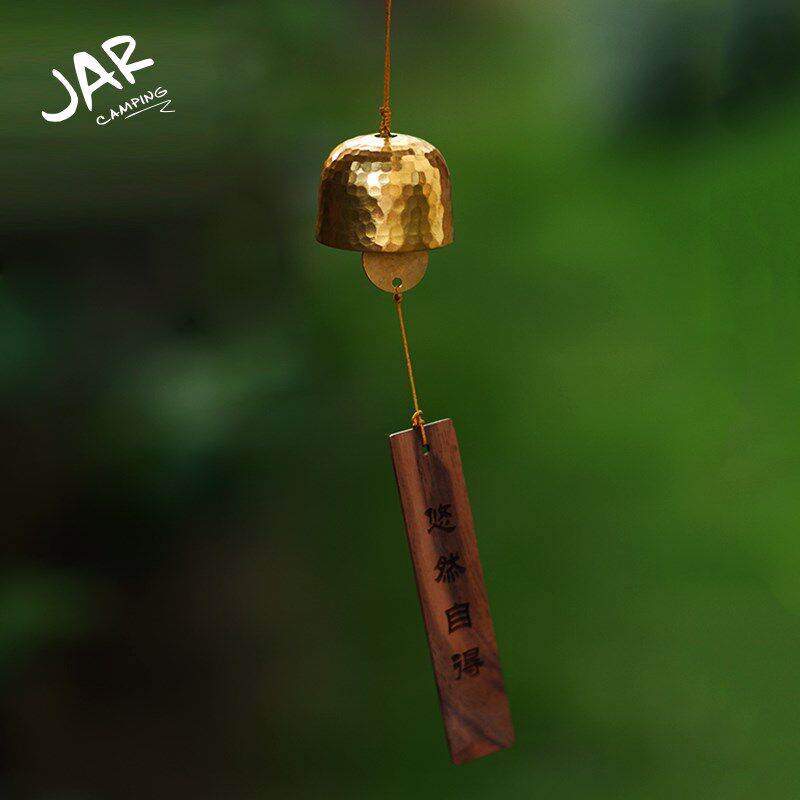 JAR CAMPING罐子户外紫铜锤纹风铃纯手工铃铛礼物帐篷天幕挂件
