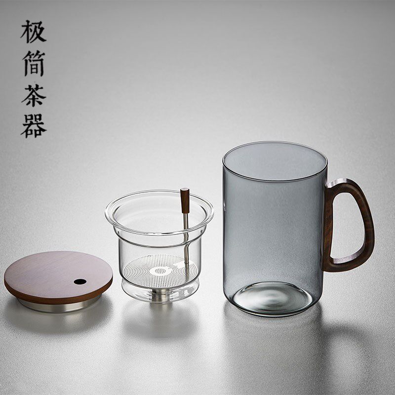 高档个人喝茶可拆洗飘逸杯泡茶壶冲茶器玻璃内胆泡茶杯家用办公室