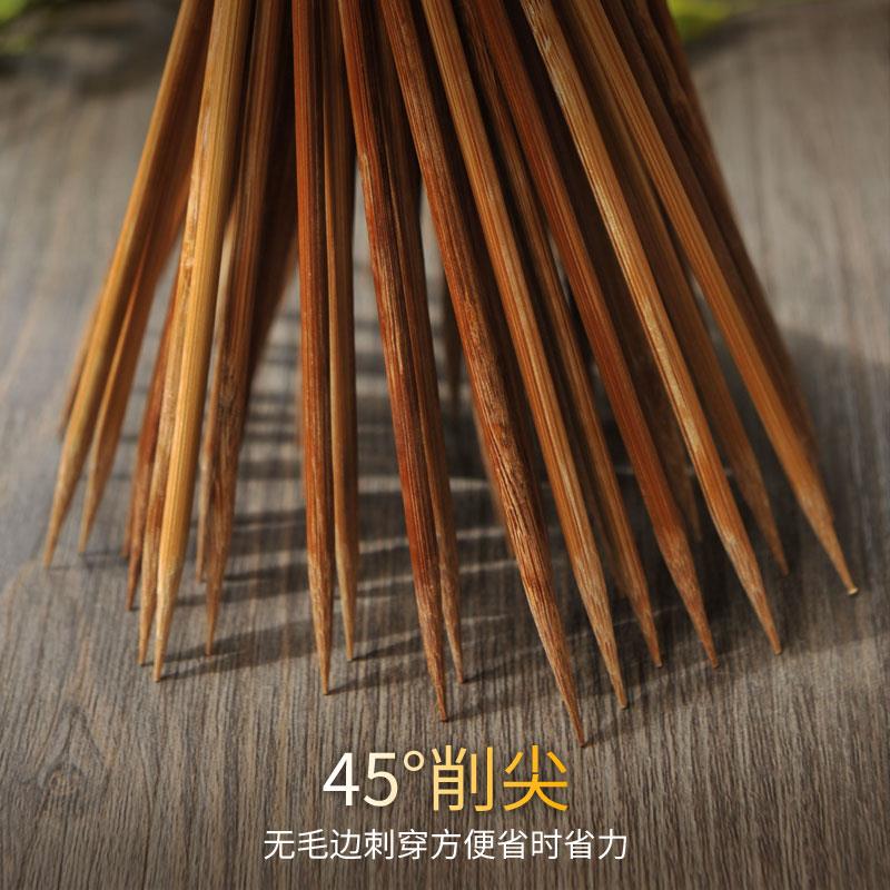 广东特硬碳化竹签批商用发烧烤串串香羊肉串烤肉热狗烧烤撸串签子