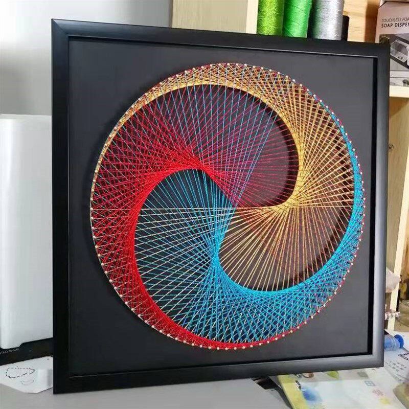 手工艺品diy自己做图形材料包钉子绕线画创意礼物缠绕画制作弦丝