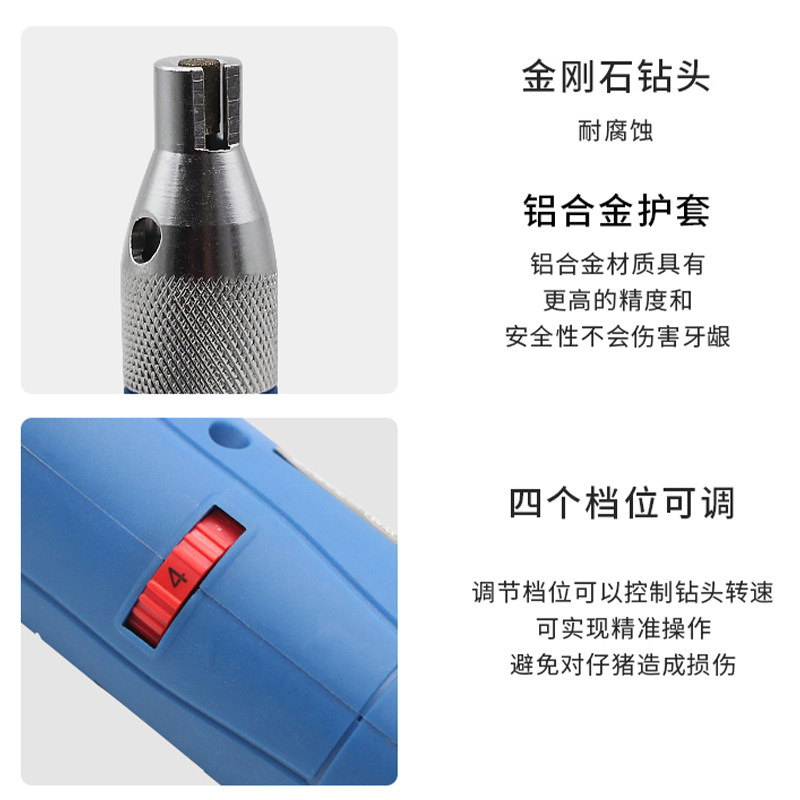 仔猪用电动磨牙器兽用磨牙机充电式猪狗宠物用磨牙棒磨牙工具养殖