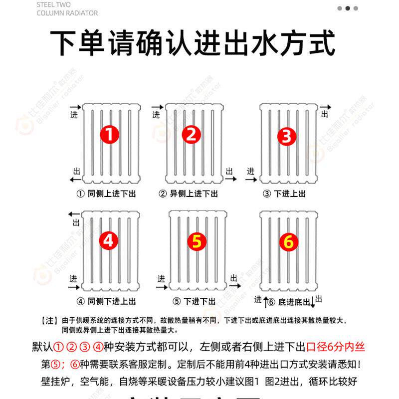 暖气片家用水暖铜铝复合散热片壁挂炉散热器卫生间地暖集中供暖