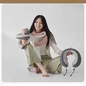 Vesta百变螺旋旅行枕记忆棉枕芯便携支撑颈椎办公室午睡枕U型枕