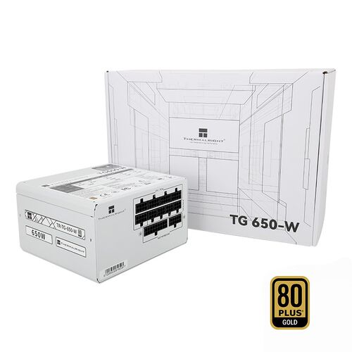 利民650W/750W金牌全模组TG650全日系电解电容ATX3.0白色电源850W